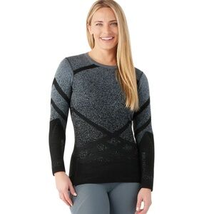 NWT Smartwool Intraknit Thermal Baselayer Pattern Crew Neck Long Sleeve Large